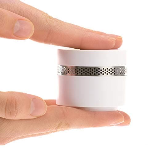 4smile Smoke Detector Mini 1 x - Design Home fire Alarm Extra-Small - 10 Year Battery Smoke Alarm Detector for fire Prevention - fire Detector BSi EN 14604 - White