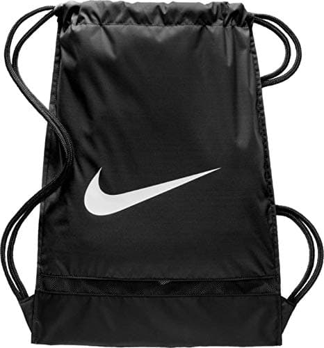 Nike Synthetic 48 cms Black/Black/White Drawstring Gym Bag (BA5338-010)