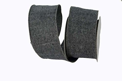 Renaissance 2000 2.5" Solid Gray Wired Ribbon