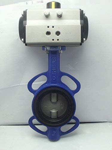 3 Inch Pneumatic Actuated Butterfly Valve Wafer Style Spring Return fail safe Close 2"