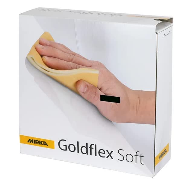 Mirka Goldflex P320 Grit Perforated Roll - 200 Abrasive Sanding Pads Soft and Flexible designed for the difficult to reach details by hand Suitable for both dry and wet sanding Automotive Industry