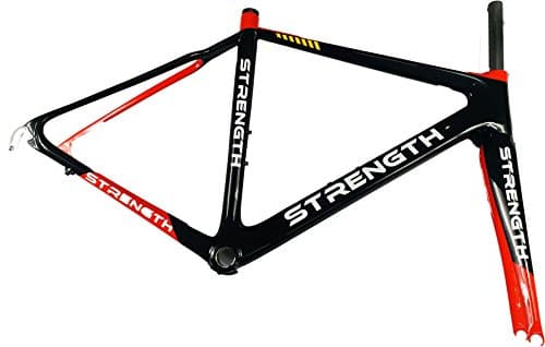 Strength Bike Frame Carbon Fiber Frame Road Bicycle Frameset 700C Red and Black