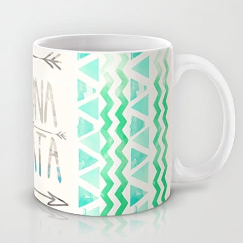 Hakuna Matata Hot Coffee Mug Coffee or Tea Cup 11 Oz. Funny Geramic Mug