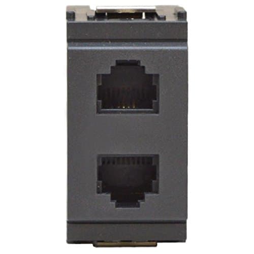 Vimar Boat Double Phone Jack 16338 | Idea Gray RJ11