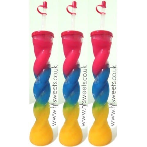 TWIST Slush Yard Cups 12OZ x 80 cups with lid and straw