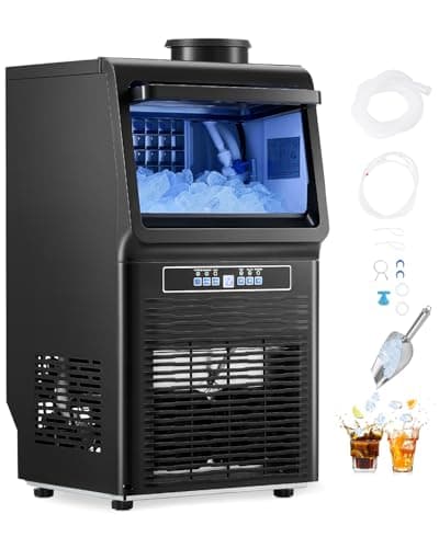 VEVOR Commercial Ice Maker Machine with 2 Water Inlets, 70lbs/24H Ice Maker Machine with 12lbs Storage Capacity, 36 Ice Cubes in 15 Minutes, LED Digital Display Self-Cleaning for Bar Office Restaurant
