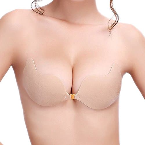 RiverPanda Silicone Adhesive Self Strapless Nude Backless Push Up Bra