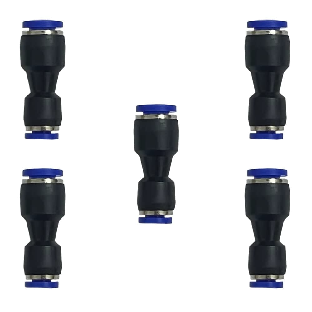 1/4" OD x 1/8" OD Pneumatic quick Connector Push to Connect fittings Straight reducer Union/Coupler (Pack of 5)