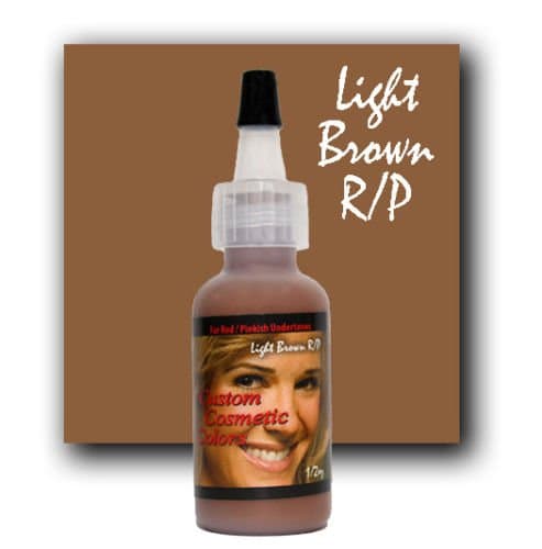 Permanent Makeup Custom Cosmetic LIGHT BROWN R/P Tattoo Ink 1/4oz 0.25oz bottle Pigment Colors Supply Set