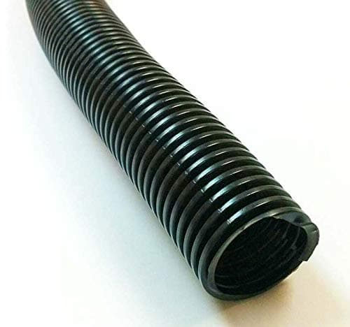 Electriduct 3/4" Split Wire Loom Tubing Polyethylene Corrugated Flexible Conduit (0.75 Inch ID) - Black - 10 Feet