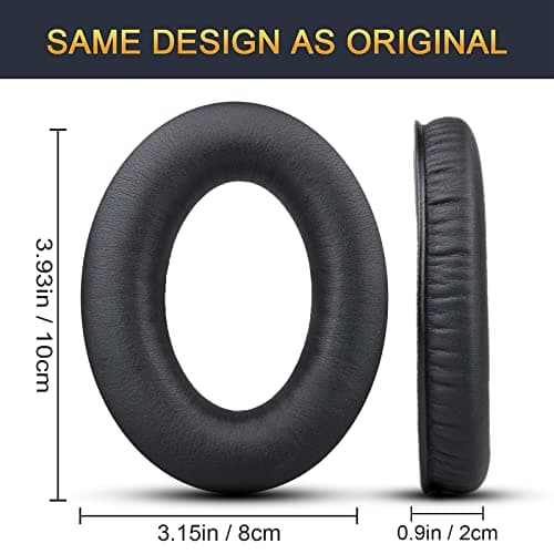 Replacement Ear Pads Cushion for Bose Aviation A20/A10 Headset, Durable Leather with Slow Rebound Memory Foam-(Black)