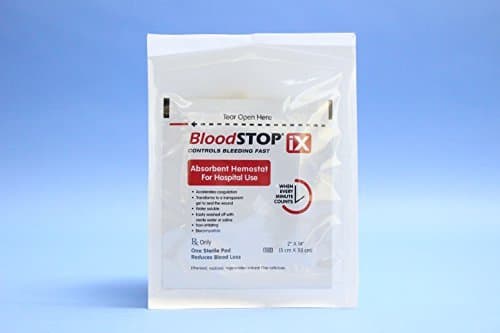 BloodStop IX Absorbent Hemostat 2" x 14" Sterile Single Dressing