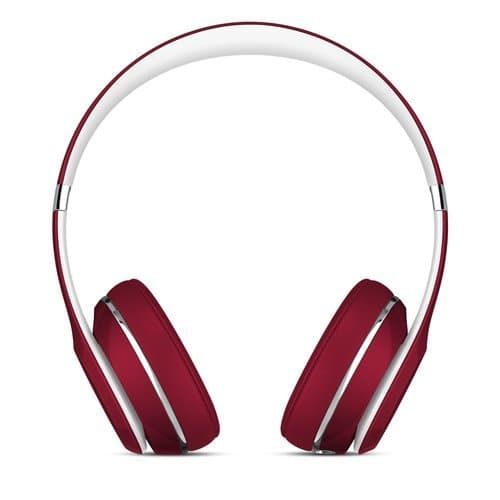 Beats Solo2 On-Ear Headphone Luxe Edition (WIRED, Not Wireless) (Renewed) - Red