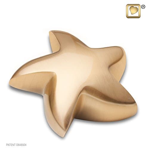 Star Keepsake with Brushed Gold Finish by LoveUrns