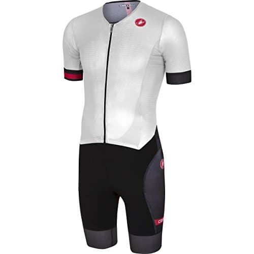 Castelli Men's Free Sanremo Short Sleeve Tri Suit (White, Medium)