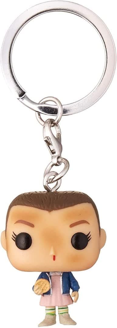 Funko Pop! Keychain: Stranger Things - Eleven With Eggo - (No Wig) Novelty Keyring - Collectable Mini Figure - Stocking Filler - Gift Idea - Official Merchandise - TV Fans - Backpack Decor