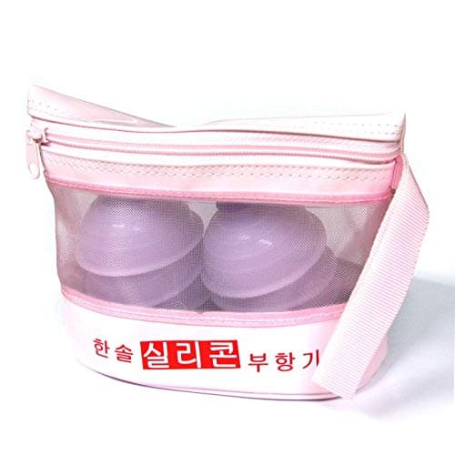 Hansol Bu-Hang One Touch Silicon Cupping 10p Set with Pouch case Acupuncture Full Body Massage