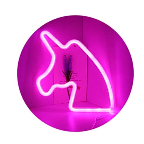 LED Neon Light Signs,Wall Decor Holiday Decor Light for Kids' Room Decorations Birthday Party Light (Pink Unicorn)