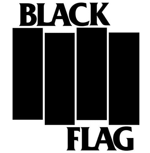 WHITE BLACK FLAG LOGO VINYL DECAL STICKER