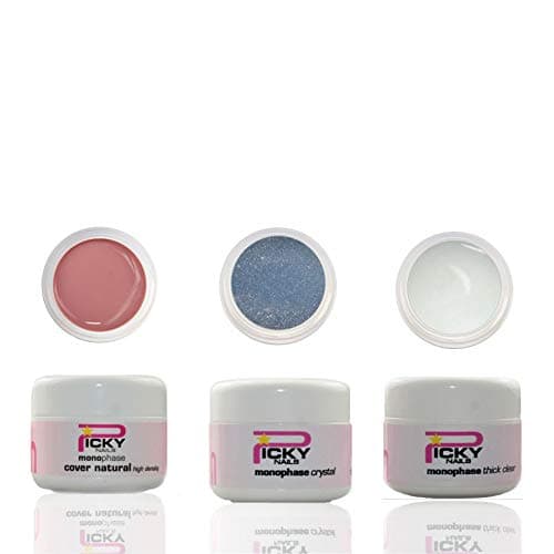 Single phase gel nail reconstruction kit UV clear think + cover natural +cristall builder camouflage nail art