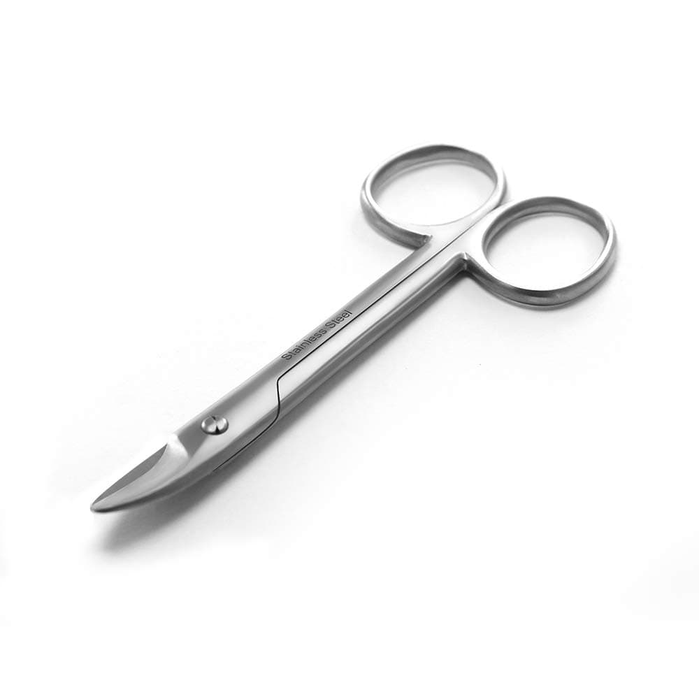 Ketama Crown Scissors, Strong Nail Scissors for Fingernails and Toenails with Curved Blade, Total Length: 10.5 cm, Made of Stainless Steel