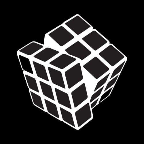 Gaming Decals Rubiks Cube Decal Car Window Vinyl Decal Sticker 6"x6" White