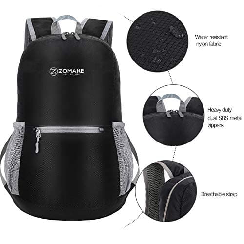 ZOMAKE Ultra Lightweight Packable Backpack Water Resistant Hiking Daypack,Small Backpack Handy Foldable Camping Outdoor Backpack Little Bag
