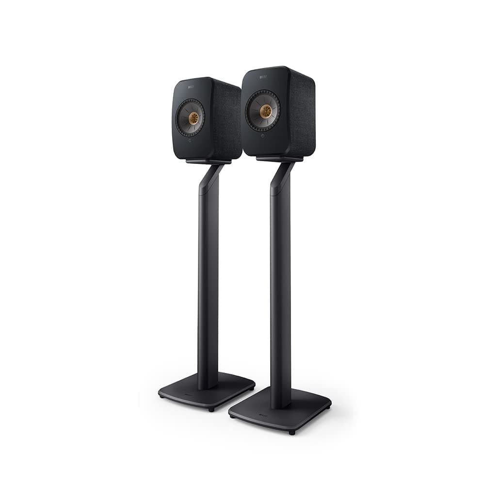 S1 Floor Speaker Stands for LSX and LSX II Active Bookshelf Speakers (Pair), Grey