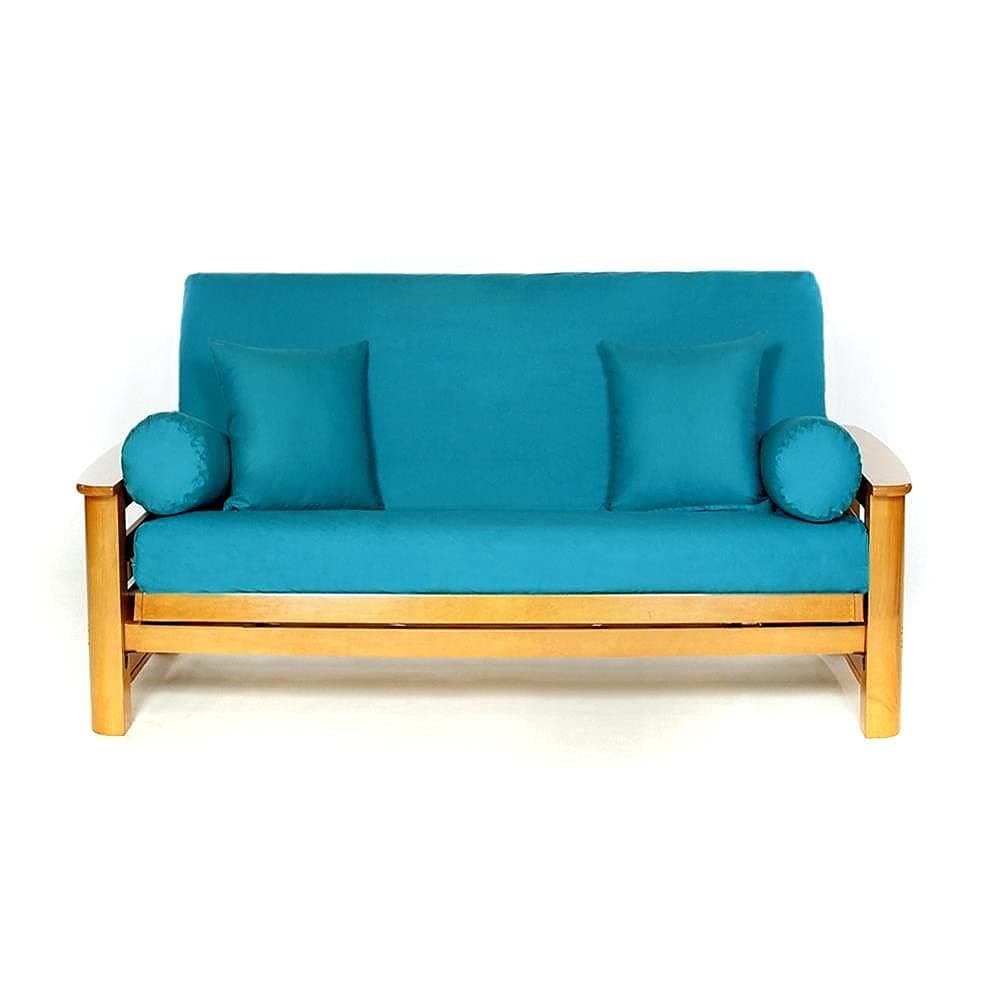 Futon Covers LS Covers Teal Full, Full Size Fits 6-8in Mattress, 54 x 75 Inch