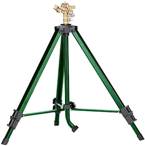 Orbit 20 Pack Heavy Duty Brass Lawn Impact Sprinkler on Tripod Base, Yard Watering - 58308D