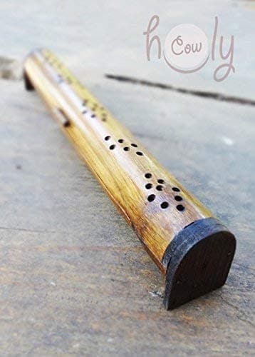 Hand Carved Bamboo Incense Box and Burner