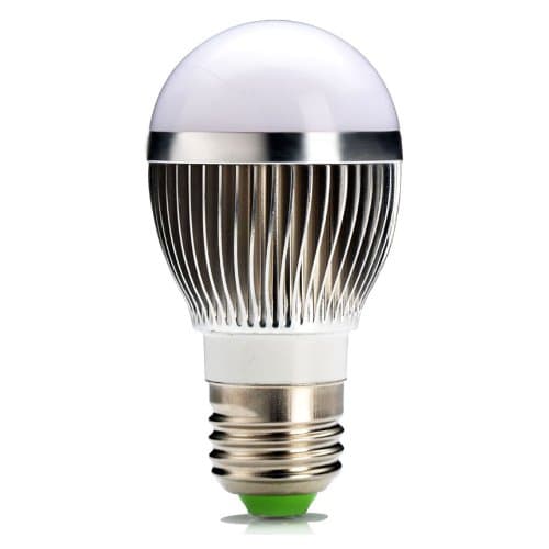 110V 3W A19 LED Light Bulb - 7000K Pure White LED Bulb - E26/E27 Base 120 Degree Beam Angle