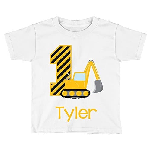 Blu Magnolia Co Boys Construction Birthday Shirt Any Age | Personalized with Any Name