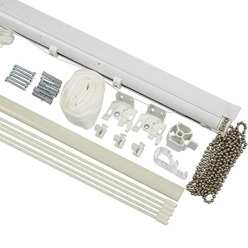 Aluminium CASSETTE Roman Blind Kit COMPLETE KIT Many Sizes, Trimmable Heavy Duty 90cm (35)