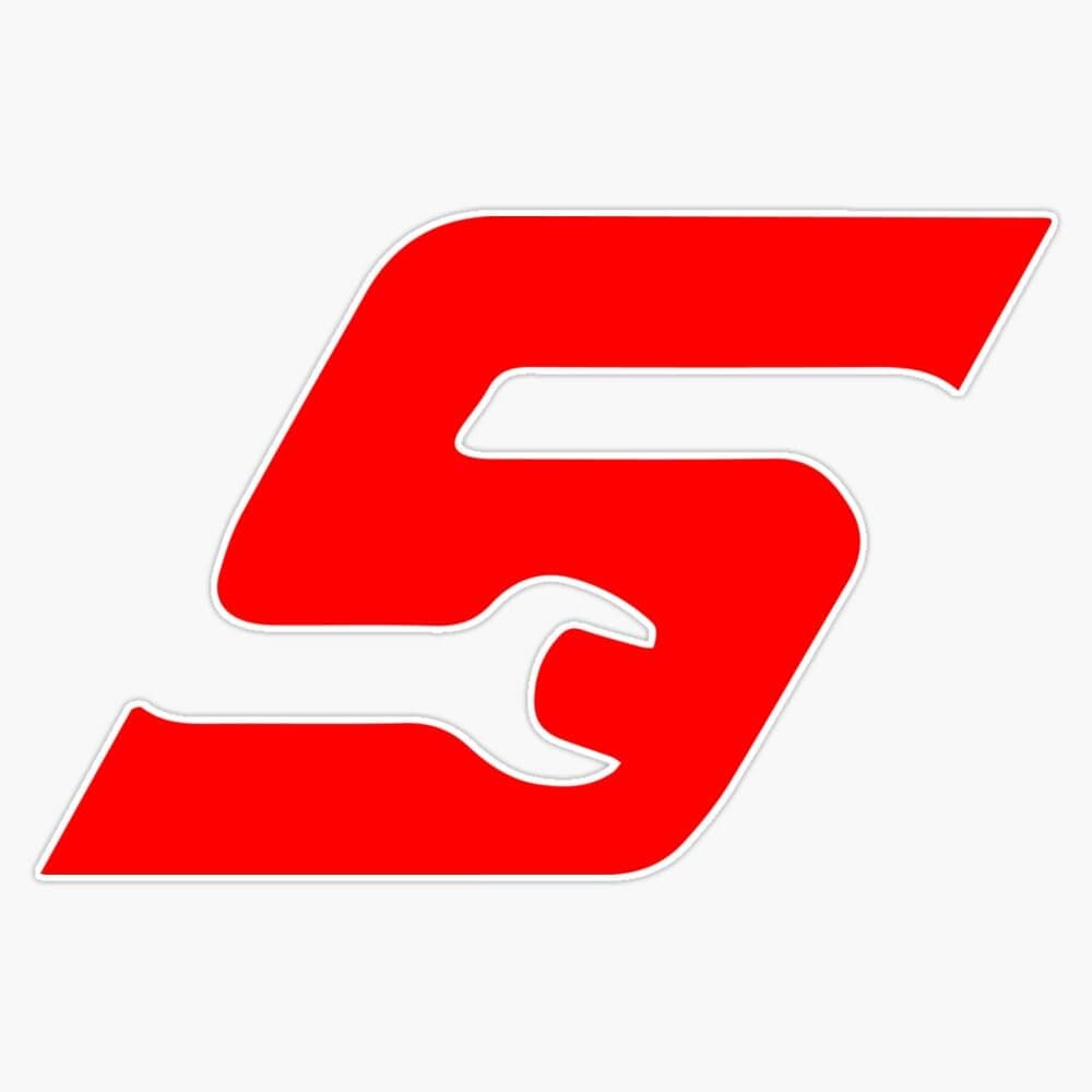 Snap-On Tools 'S' Wrench Logo (Red) Sticker Bumper Sticker Vinyl Decal 5"