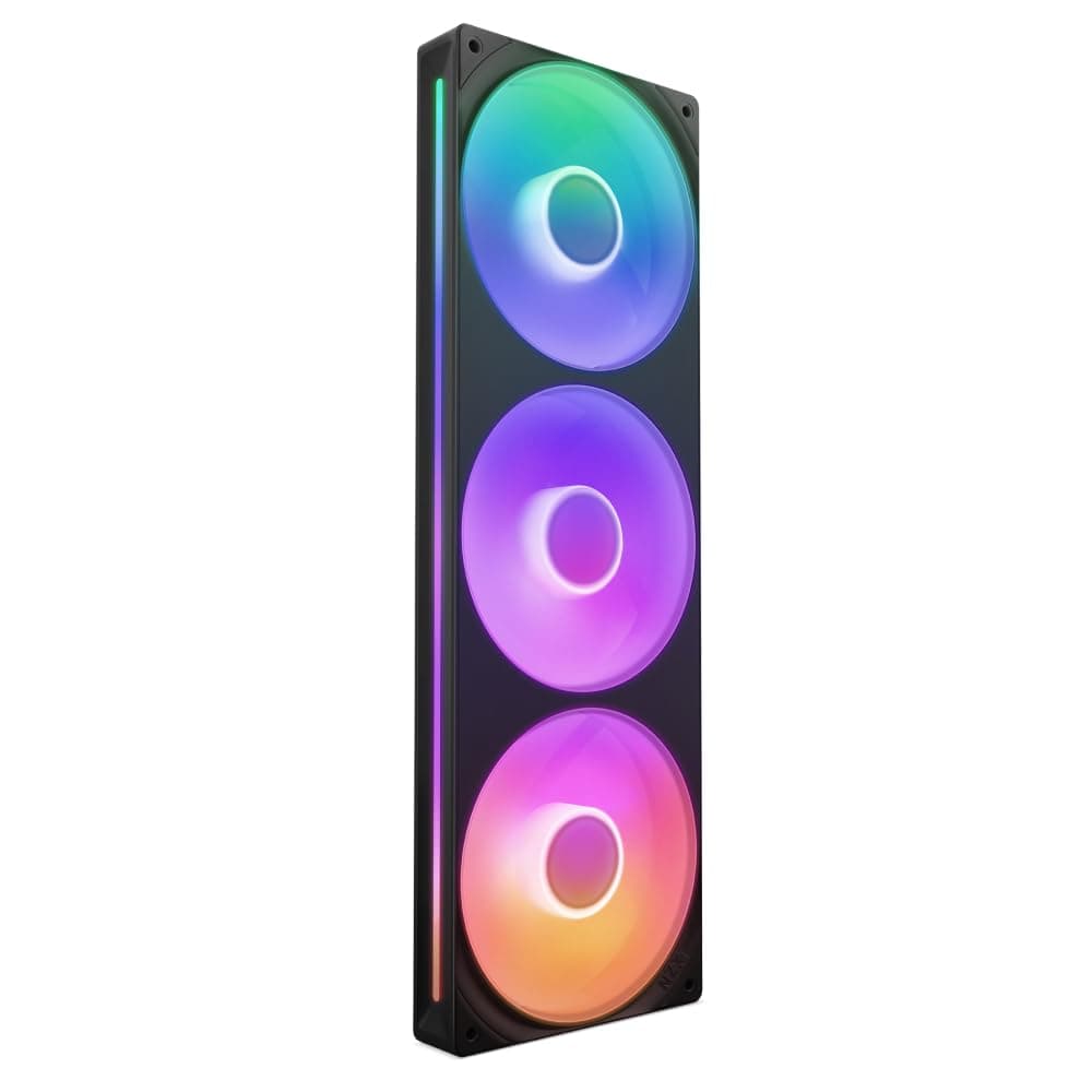 F360 RGB Core - 360mm Single-Frame Fan Unit with 3 x 120mm RGB Fans - Speed & Lighting Control - High Static Pressure & Airflow - Fluid Dynamic Bearings - 8 aRGB LEDs Per Fan - Black