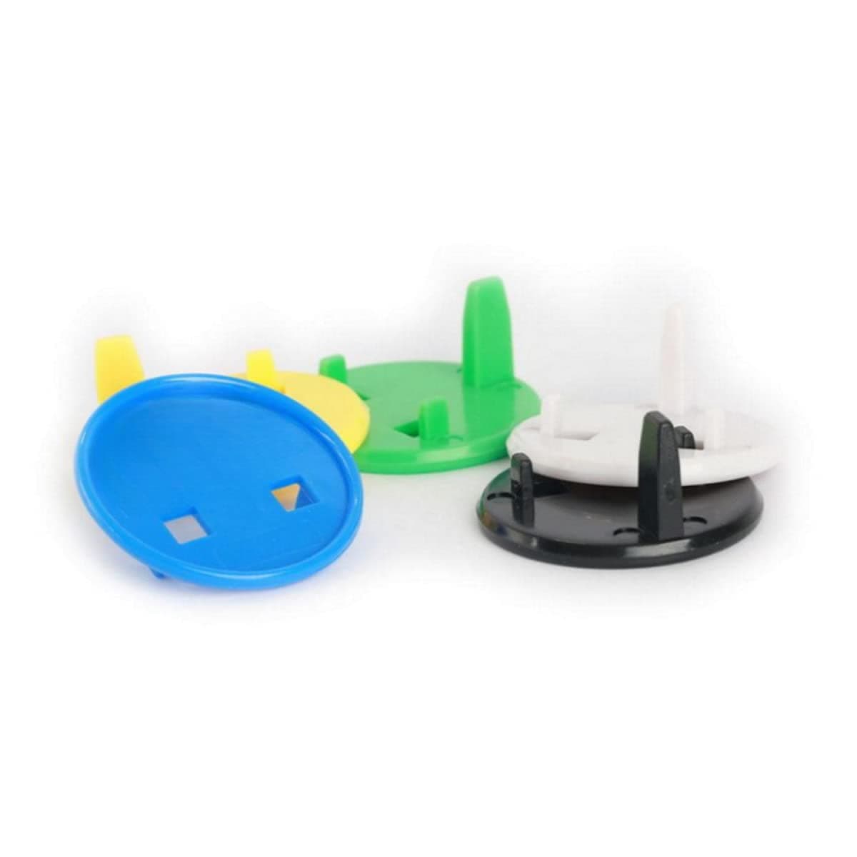 Melfi Multicolor Baby Safety Socket Plug Cover Protector For Infants Kids UK Type Electrical Safety Outlet Protector W/Hole (Pack of 5)