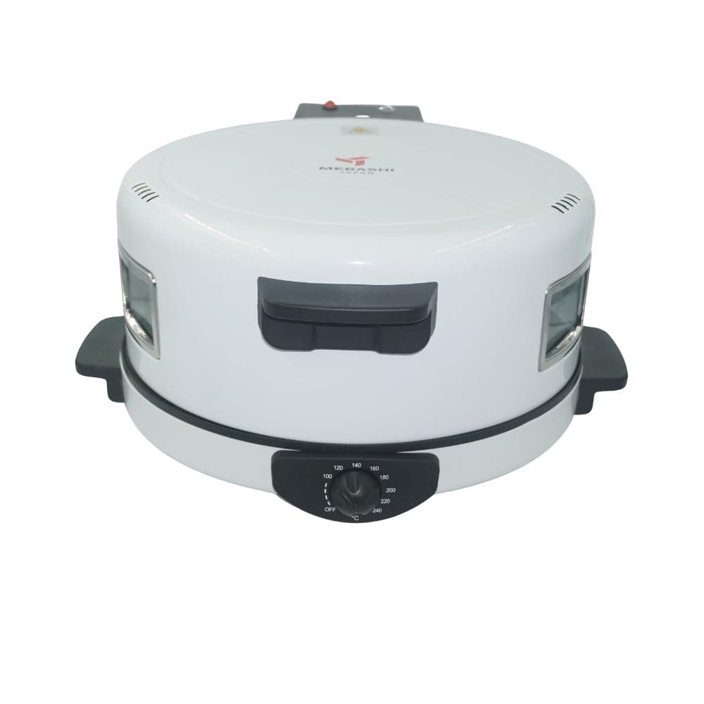 MEBASHI Arabic Bread Maker with 40cm Cooking Plate and Viewing Window -(2200W) White(ME-HBM141)