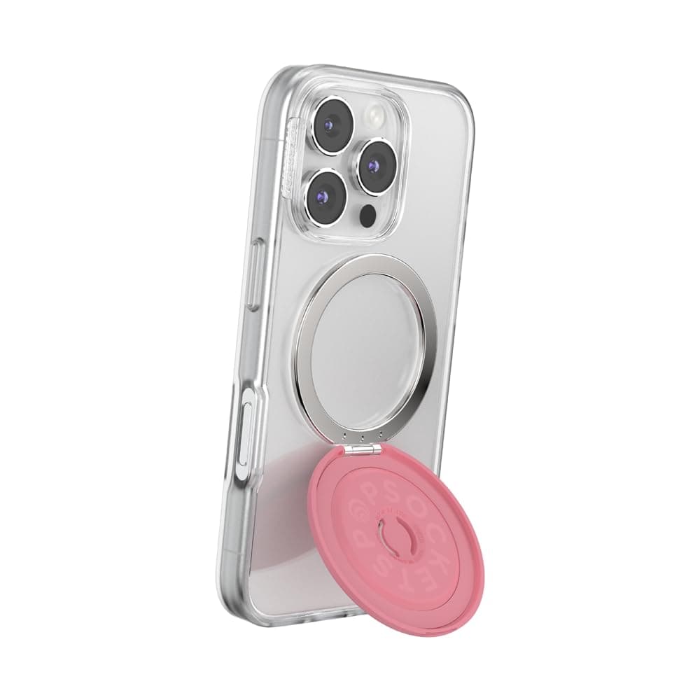 PopSockets Kick-Out Grip for MagSafe, Adjustable Kickstand for Portrait or Landscape, Magnetic Stand, Cute Pink - Putty