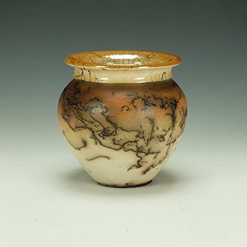Raku horse hair pottery.