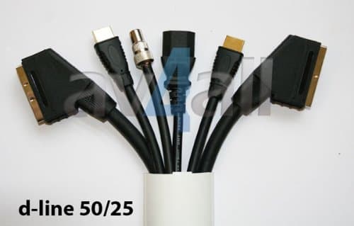 DLine 50x25 Oak Wood Effect Cable Covers Conduit 75cm