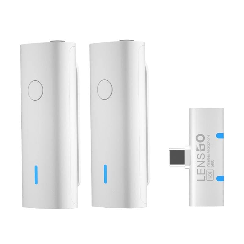 LENSGO 518C 2.4G Wireless Microphone Transmitter Receiver for Smartphone iPhone (Android Type-C)