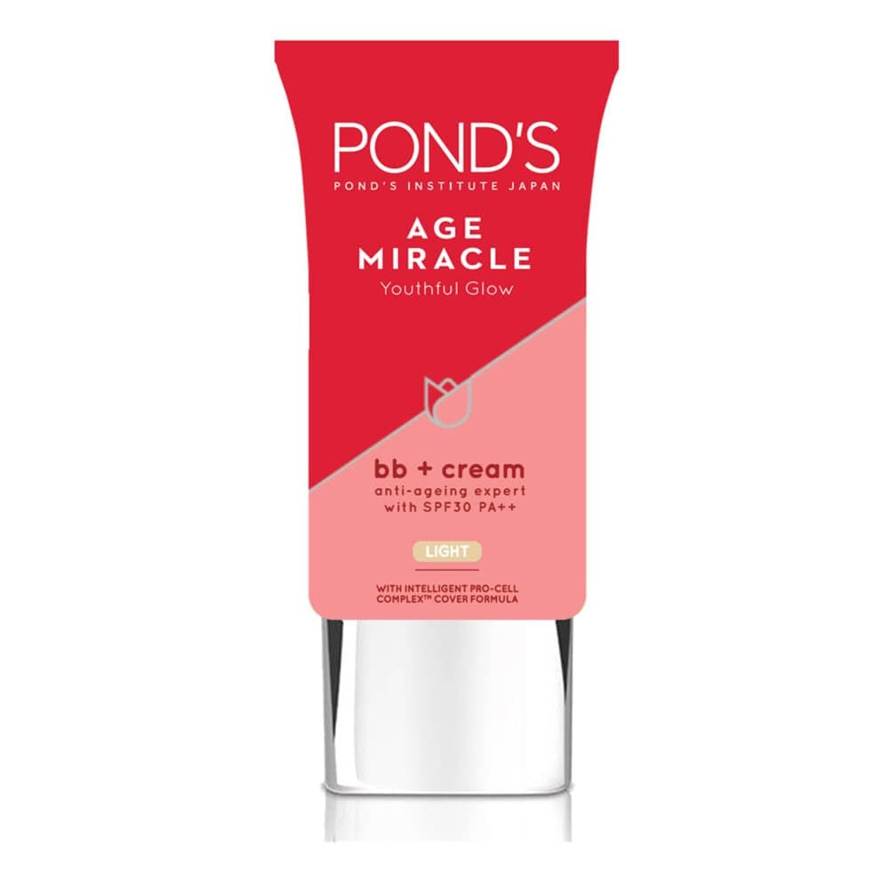 Pond'S Age Miracle Bb Cream, With Retinol C Complex, Light, 30X Skin Renewal And 24 Hour Wrinkle Correcting Glow, 25G