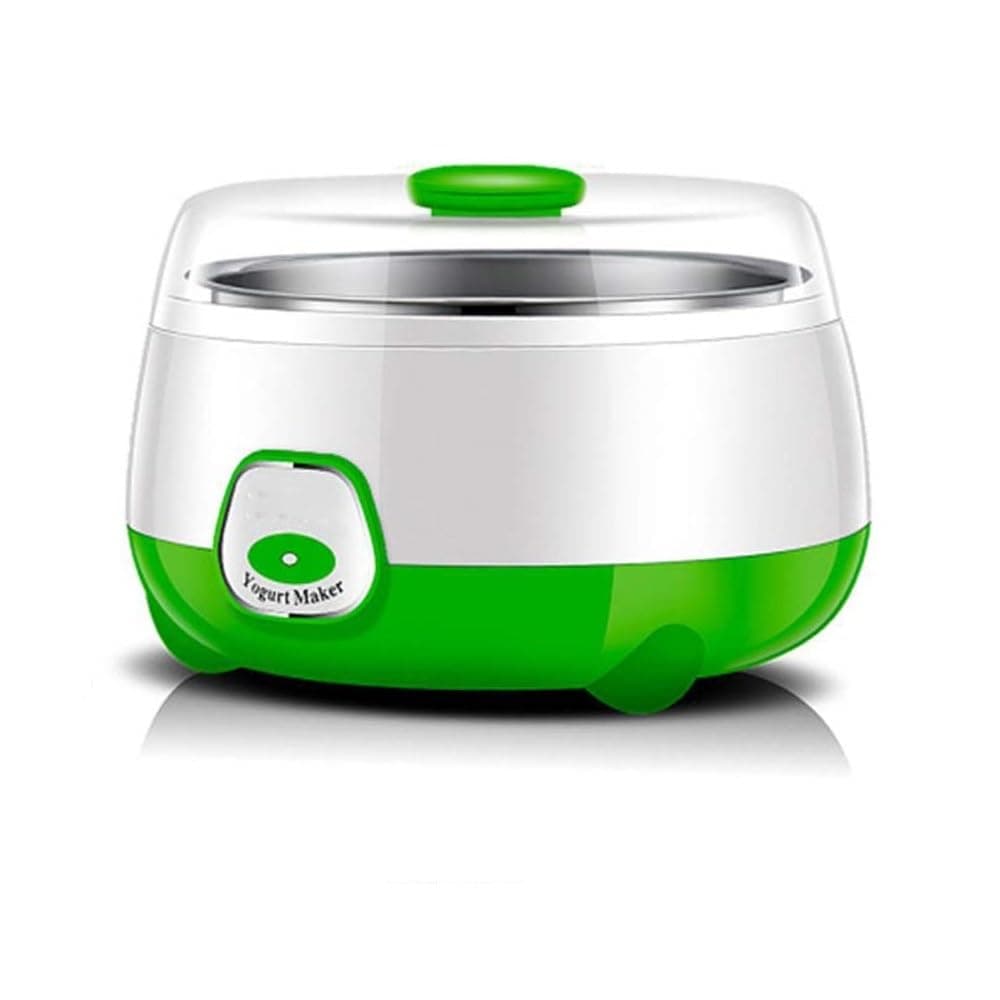 Plastic and Stainless Steel Automatic Traditional Yogurt Maker (Green, 900ml )