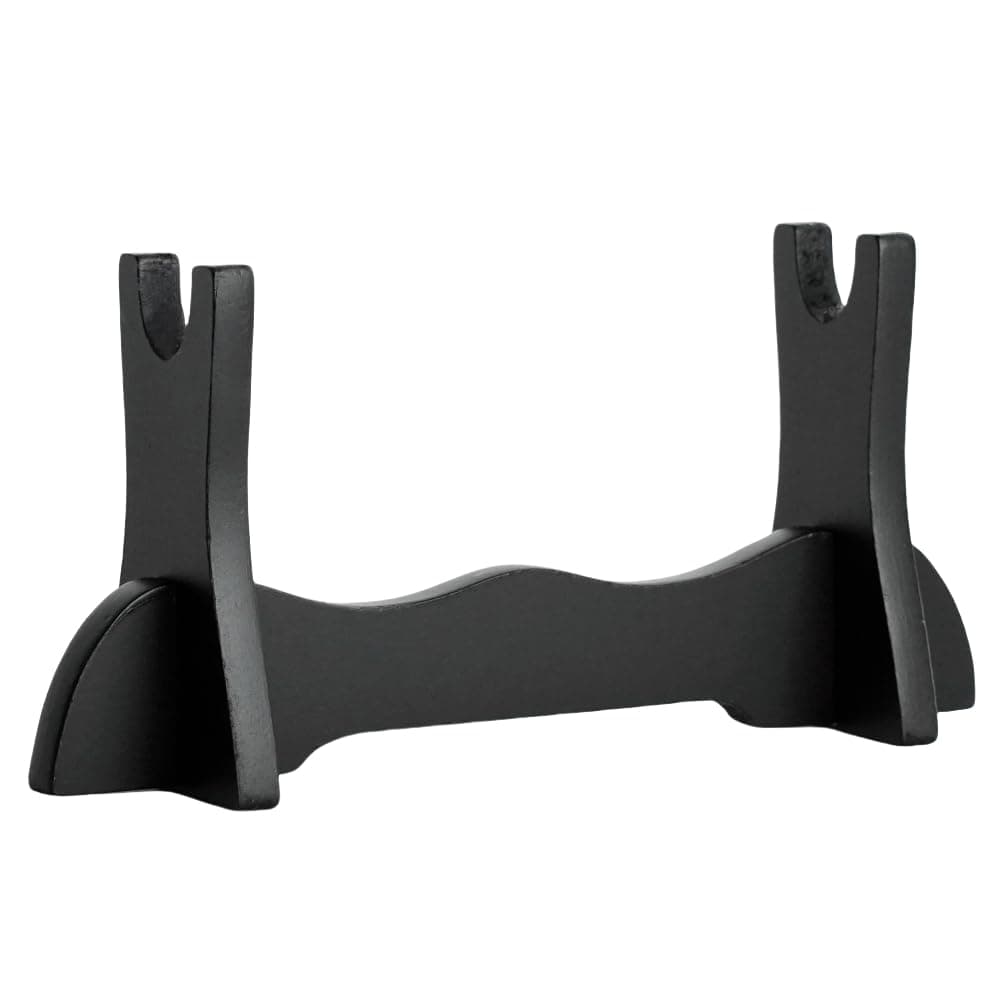 Eforlife 8" Wand Stand Black Wood Mini Samurai Sword Stand Wakizashi Tanto Blade Holder Dagger Dispaly Stand Short Sword Rack