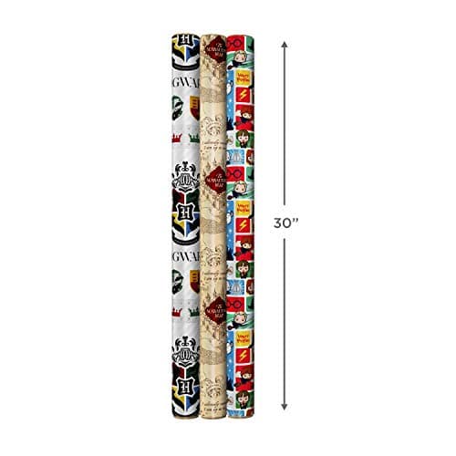 Hallmark Harry Potter Wrapping Paper Rolls 3-Pack