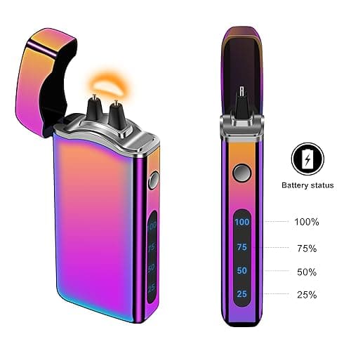 Big Arc Lighter Magical “Flame” USB Rechargeable Plasma Electric Cool Lighter (Colorful)