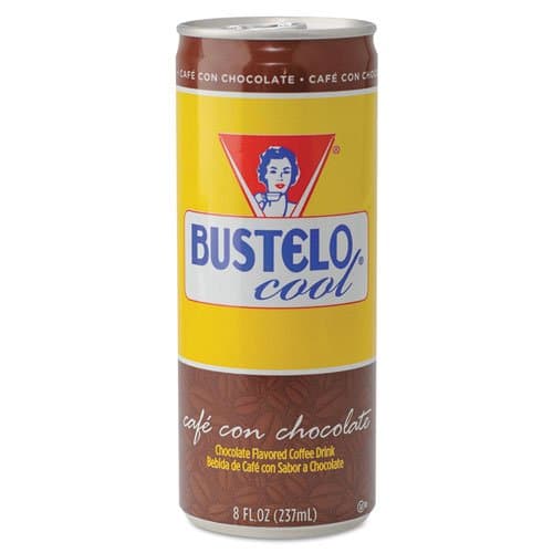 Café Bustelo - Cool Café con Leche Premium Espresso Beverage, Chocolate, 8oz Can, 12/Pack 01501 (DMi PK