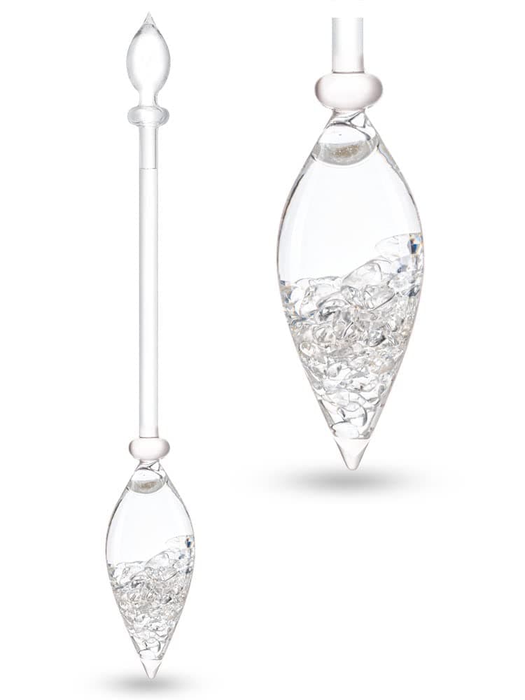 VitaJuwel Gemstone Vial DIAMONDS with Genuine Diamond Slivers (4ct.) & Clear Quartz - Invigorating, Energizing & Exhilarating