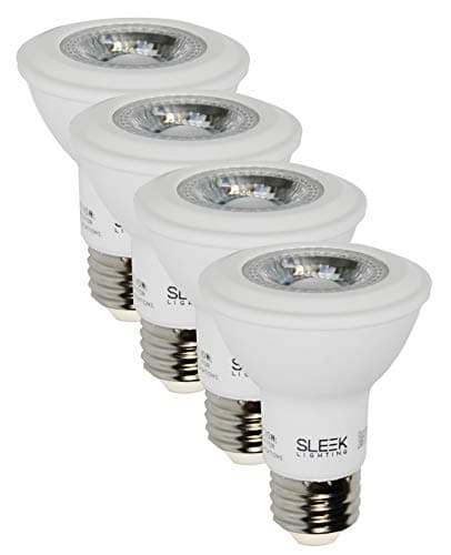 SleekLighting Par 20, LED 7.2 Watt "Dimmable" Wide Flood Light Bulb(40°), Soft White (2700K), 520 Lumens, E26 Medium Base, 50 Watt Equivalent, UL Approved (Pack of 4)